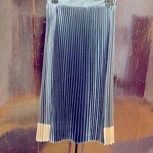 Ice Blue midi pleated skirt ON TREND